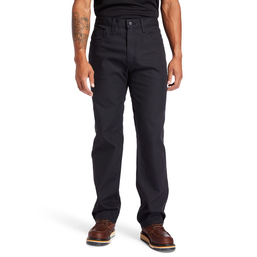 Pantaloni Timberland Barbati Negrii - Pro® 8 Series Flex Panza Work - Romania - KOBZLU079